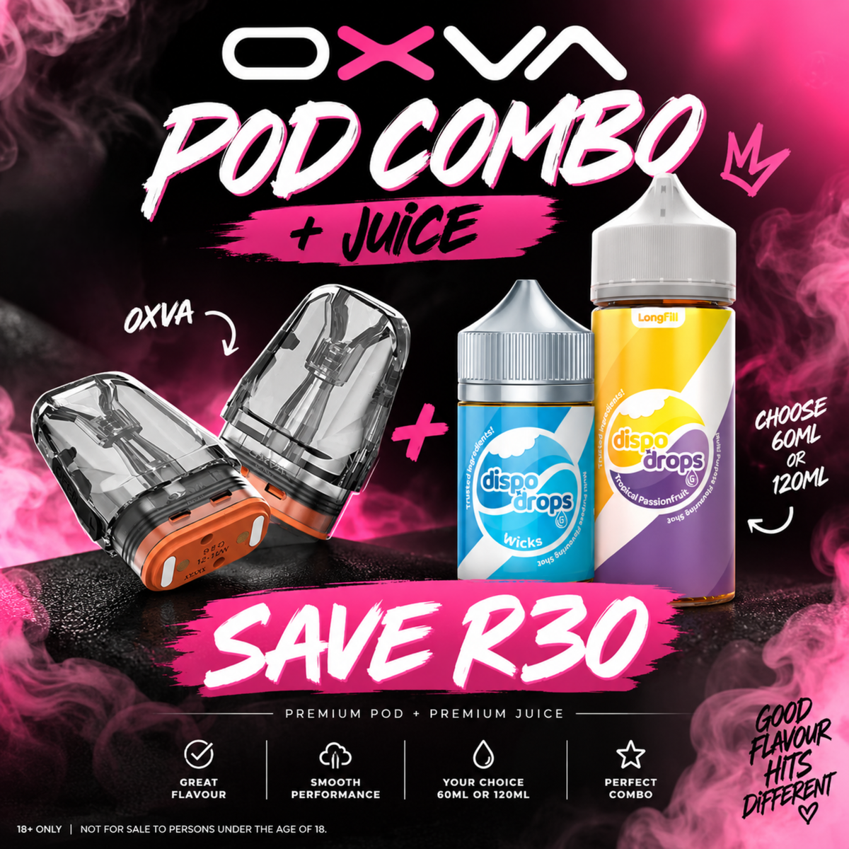 OXVA Xlim GO LITE Pod + Any Juice Combo