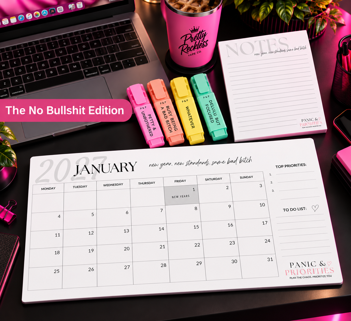Panic & Priorities — Desk Duo 2027
