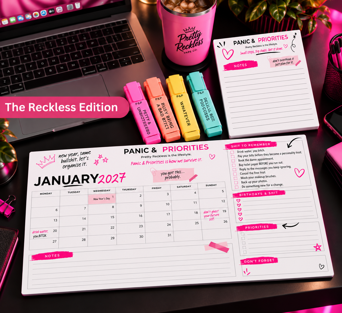 Panic & Priorities — Desk Duo 2027